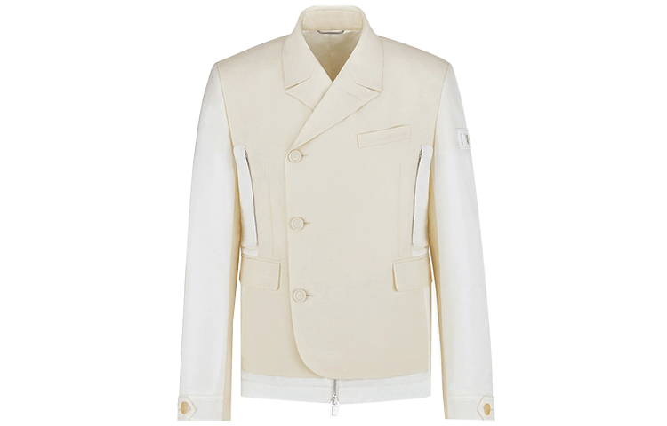 DIOR x Sacai SS22 Business Suits Coats Men's Cream White