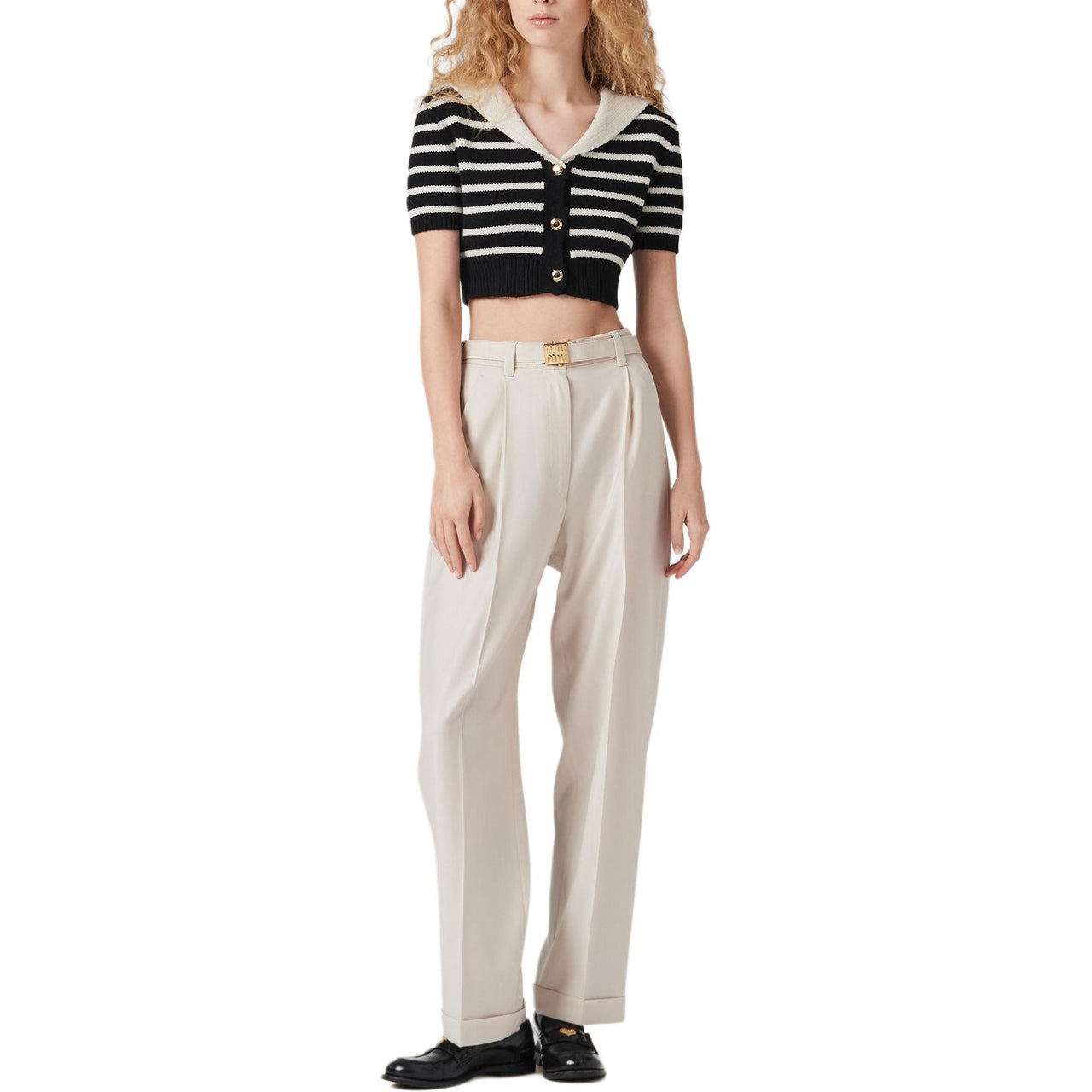 MIU MIU Belted Wool Trousers