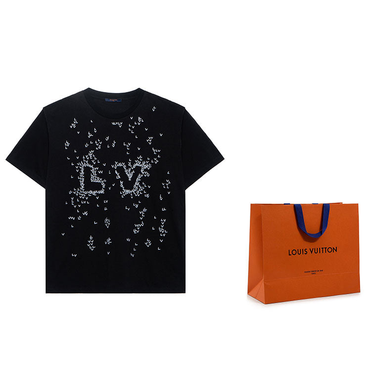 LOUIS VUITTON LV Spread Embroidery T-Shirt Black