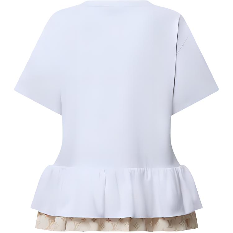 LOUIS VUITTON Monogram Flounce T-Shirt