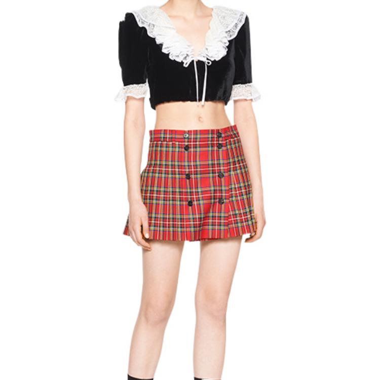 MIU MIU FW22 Casual Short Skirts Women's Red
