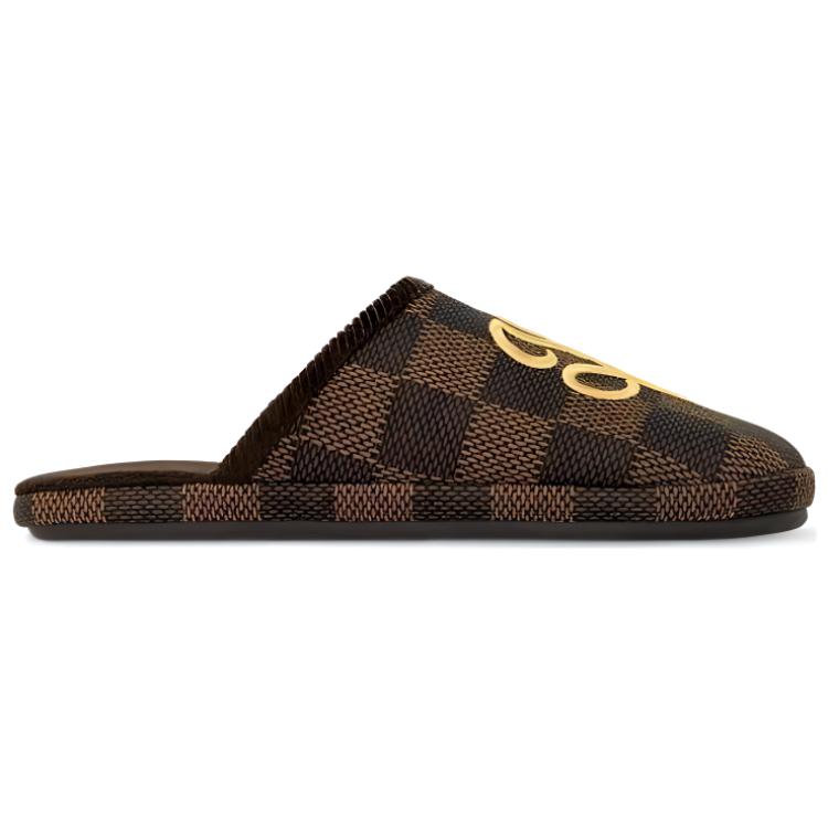LOUIS VUITTON Lv Palace Slipper Damier Pop Ebene