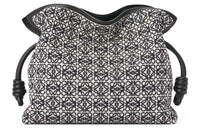 LOEWE Calfskin Panel Jacquard Fabric Clutch, Crossbody Bag, Shoulder Bag Women's