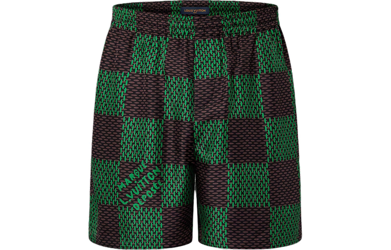 LOUIS VUITTON Damier Silk Shorts