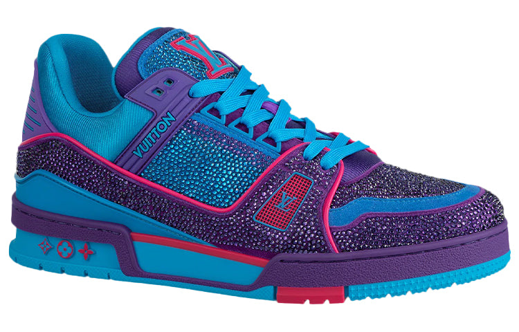LOUIS VUITTON Trainers 'Blue Purple With Crystals'