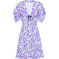 MIU MIU SS22 Short Sleeved Dress Women's Purple