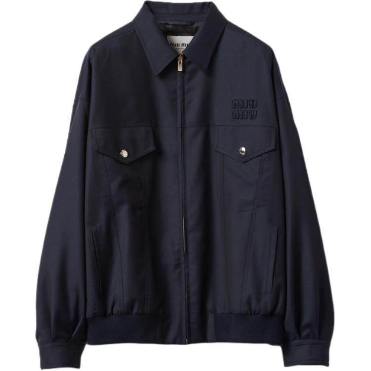MIU MIU Batavia Wool Bomber Jacket