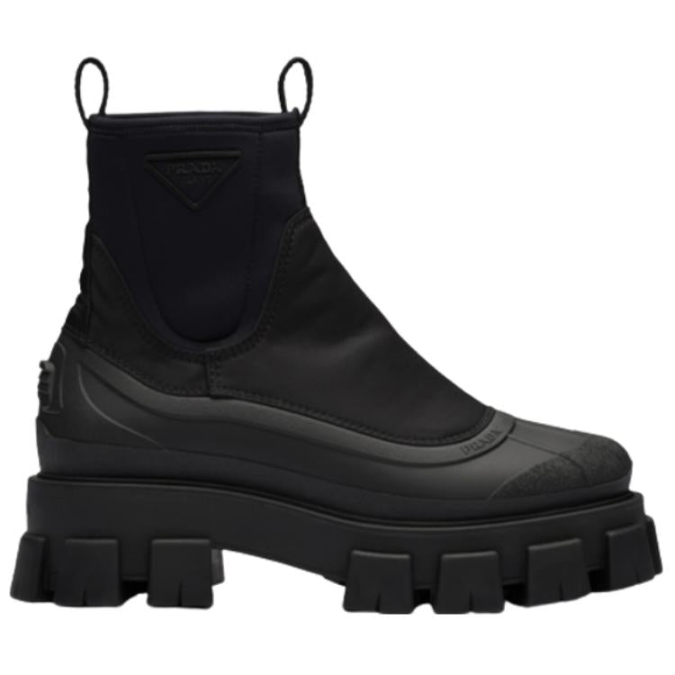 PRADA Short Chelsea Boots 6cm Men's Black