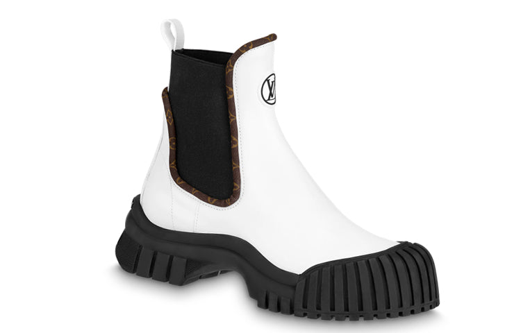 LOUIS VUITTON Ruby Flat Ranger Boots 'White' Women's
