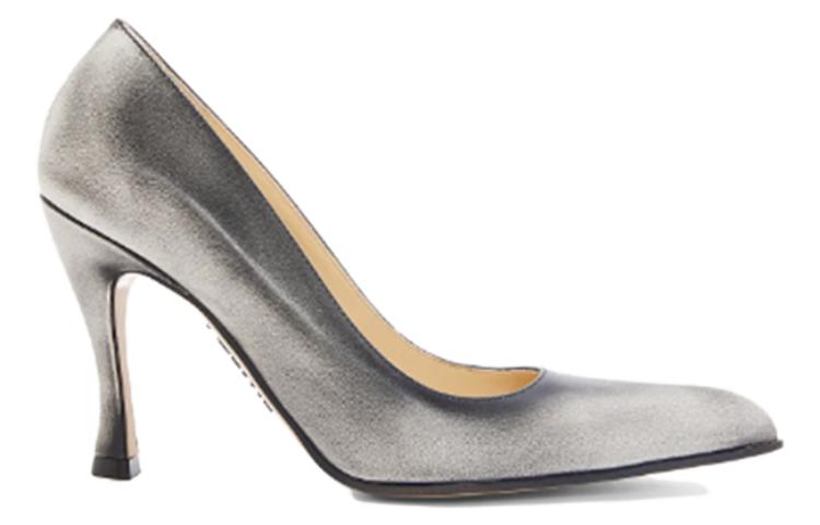 LOEWE Slim Heel High Heels Women's White Palm Flower White