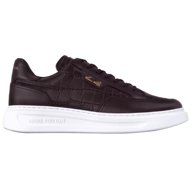 LOUIS VUITTON Beverly Hills Low-Top Skateboard Shoes Men's Brown