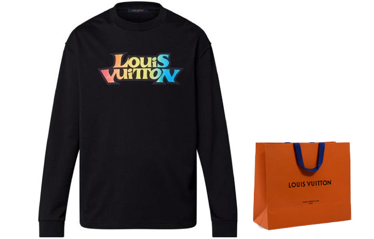 LOUIS VUITTON Lv Fade Printed Long Sleeved T shirt