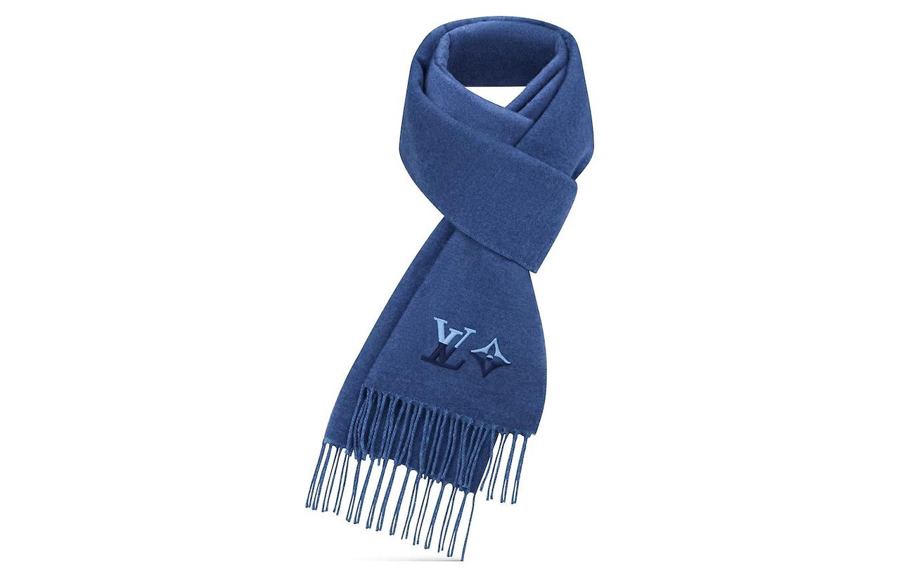 LOUIS VUITTON Knit Scarves Men's Blue