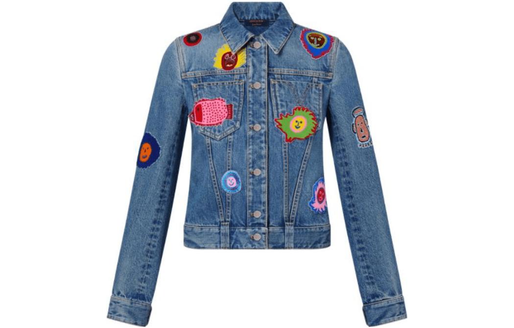LOUIS VUITTON Louis Vuitton X Yayoi Kusama Denim Jacket Women's Blue