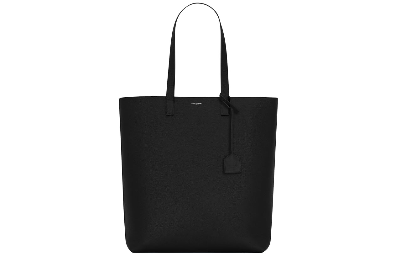 SAINT LAURENT Leather Tote Bag Shopping Bag Combo Bag Shoulder Bag Handbag Men's Black