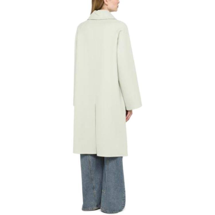 LOEWE Raglan Wool And Cashmere Coat Olive Green