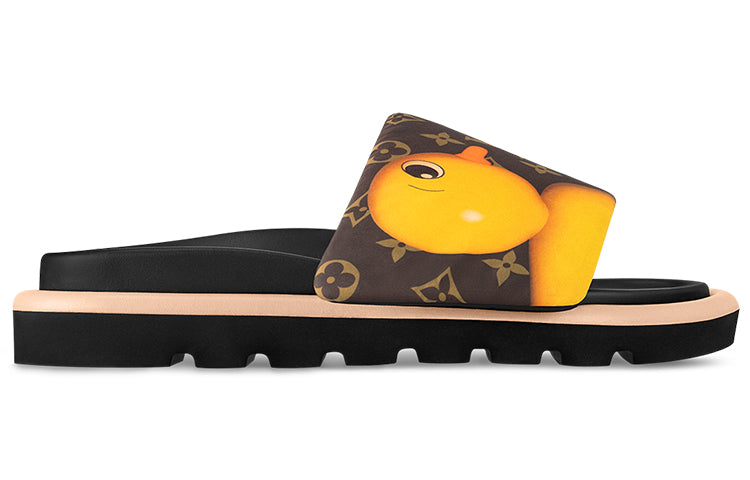 LOUIS VUITTON Pillow Slip-Resistant Slide Slippers Women's Brown