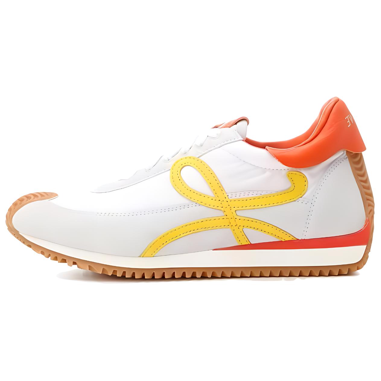 LOEWE Flow Runner Low Top Sports Casual Shoes Women's White Red Yellow