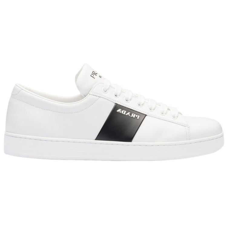PRADA Low Top Stylish Skateboarding Shoes Men's White