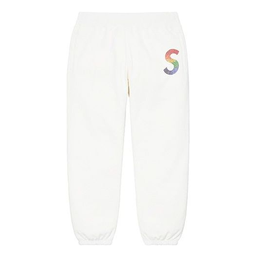 Supreme x Swarovski S Logo Sweatpants 'White' SUP-SS21-584