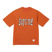 Supreme Old English S/S T-Shirt 'Orange White' SUP-SS24-125