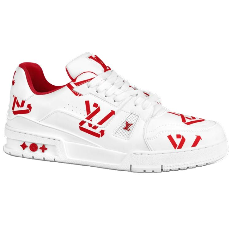 LOUIS VUITTON Lv Trainer Sneakers 'White Red'