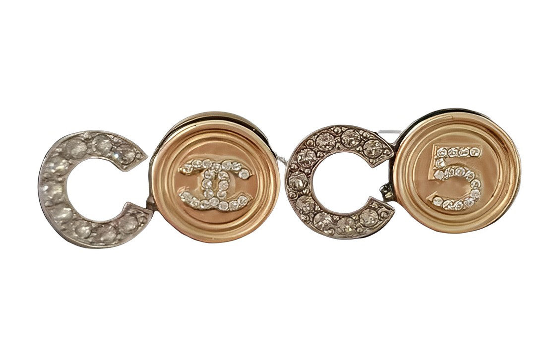 CHANEL 2000s CC logo Earrings