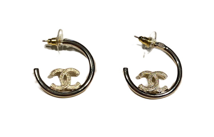 CHANEL Stud Earrings Women's Gold