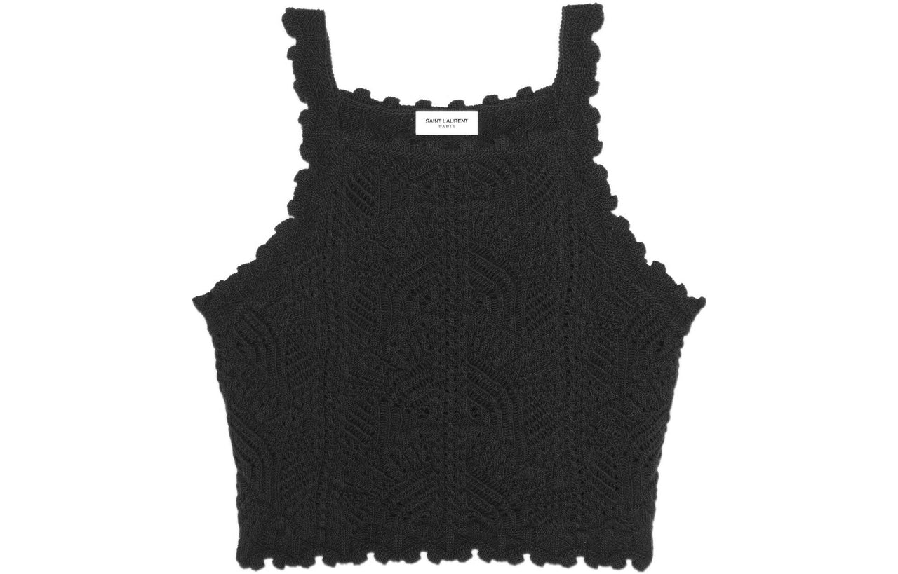 SAINT LAURENT SS22 Tank Top Women's Black