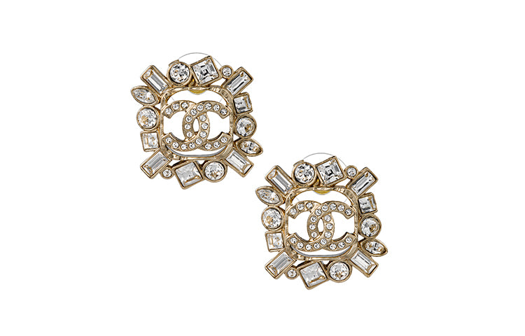 CHANEL Stud Earrings Women's Gold