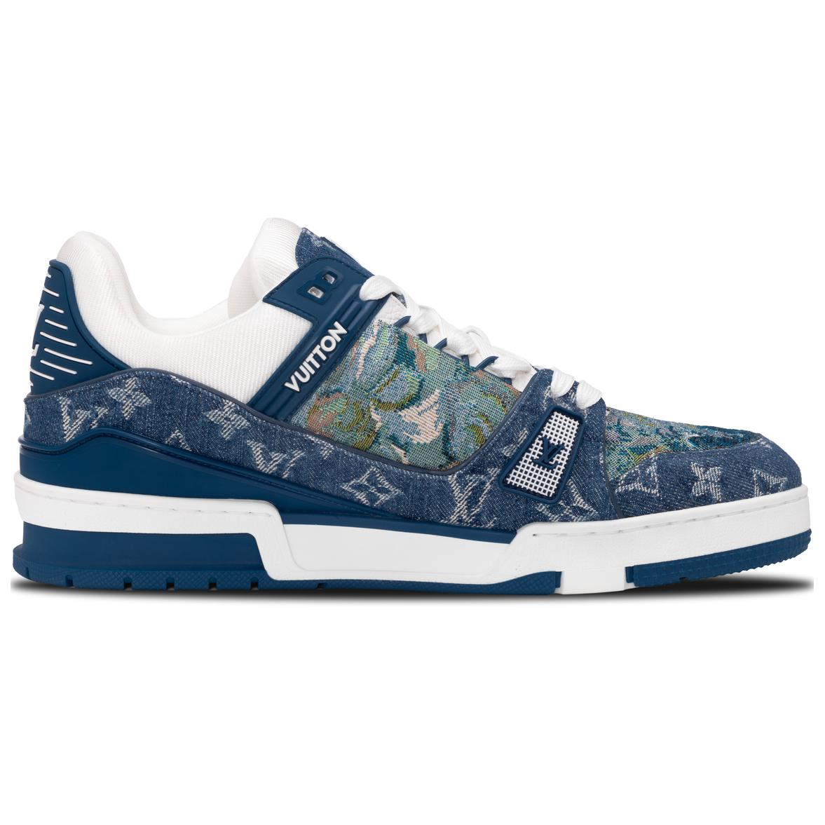 LOUIS VUITTON Trainer LV Anti-Slip Wear-Resistant Low-Top Skateboard Shoes Unisex Navy Blue