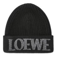LOEWE Logo Embroidered Ribbed-Knit Beanie