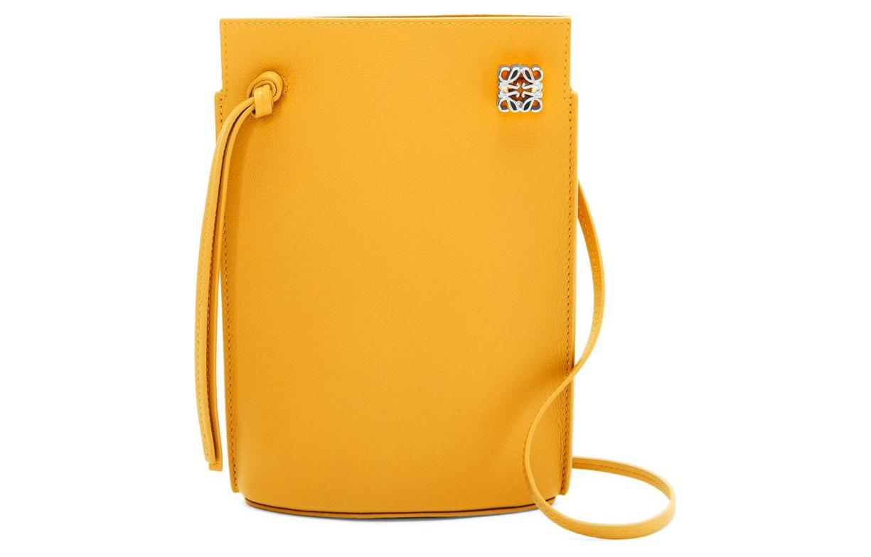 LOEWE Calfskin Handbag, Shoulder Bag, Crossbody Bag Women's Sunflower