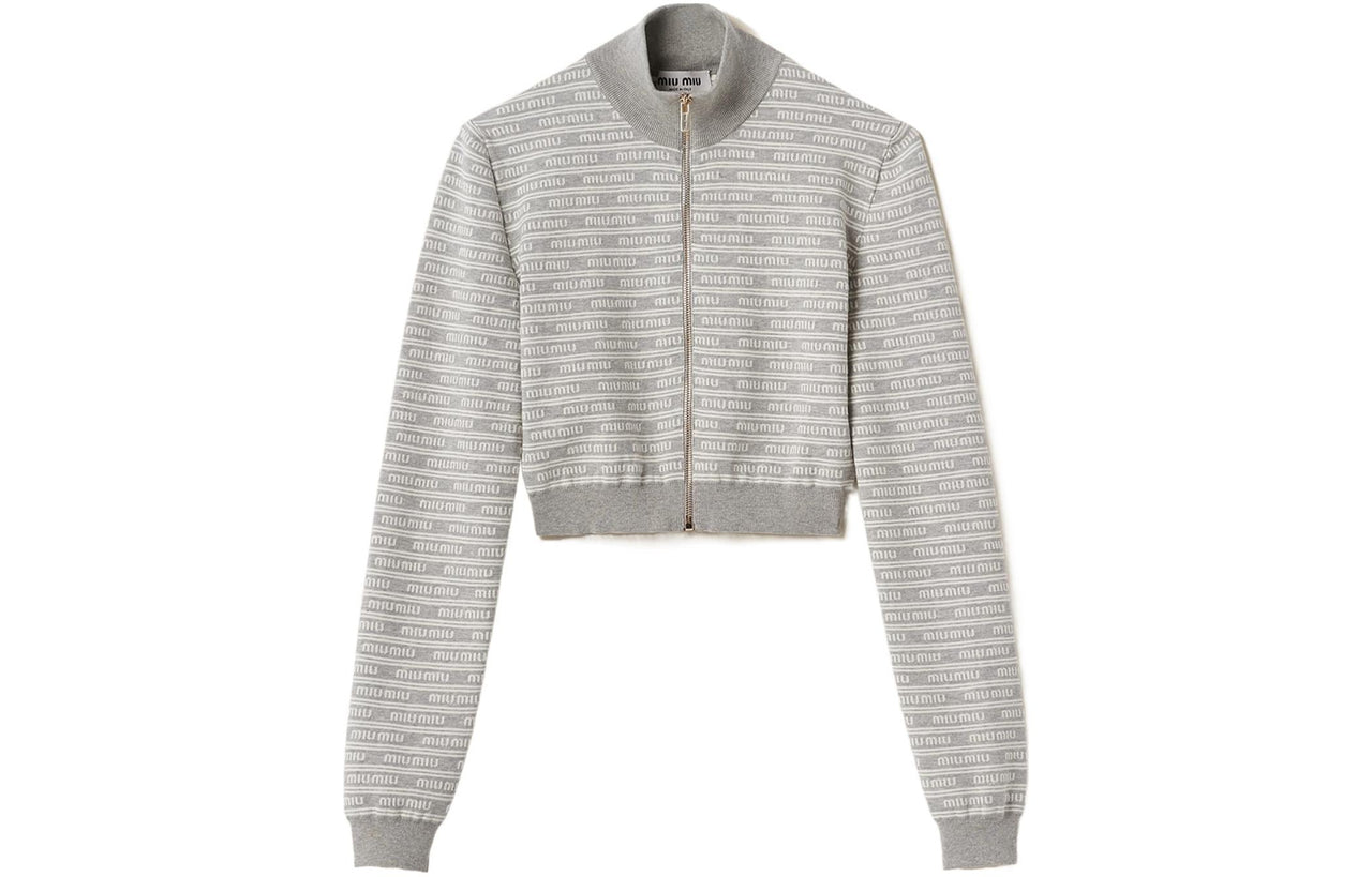 MIU MIU Zip-Up Cropped Cardigan