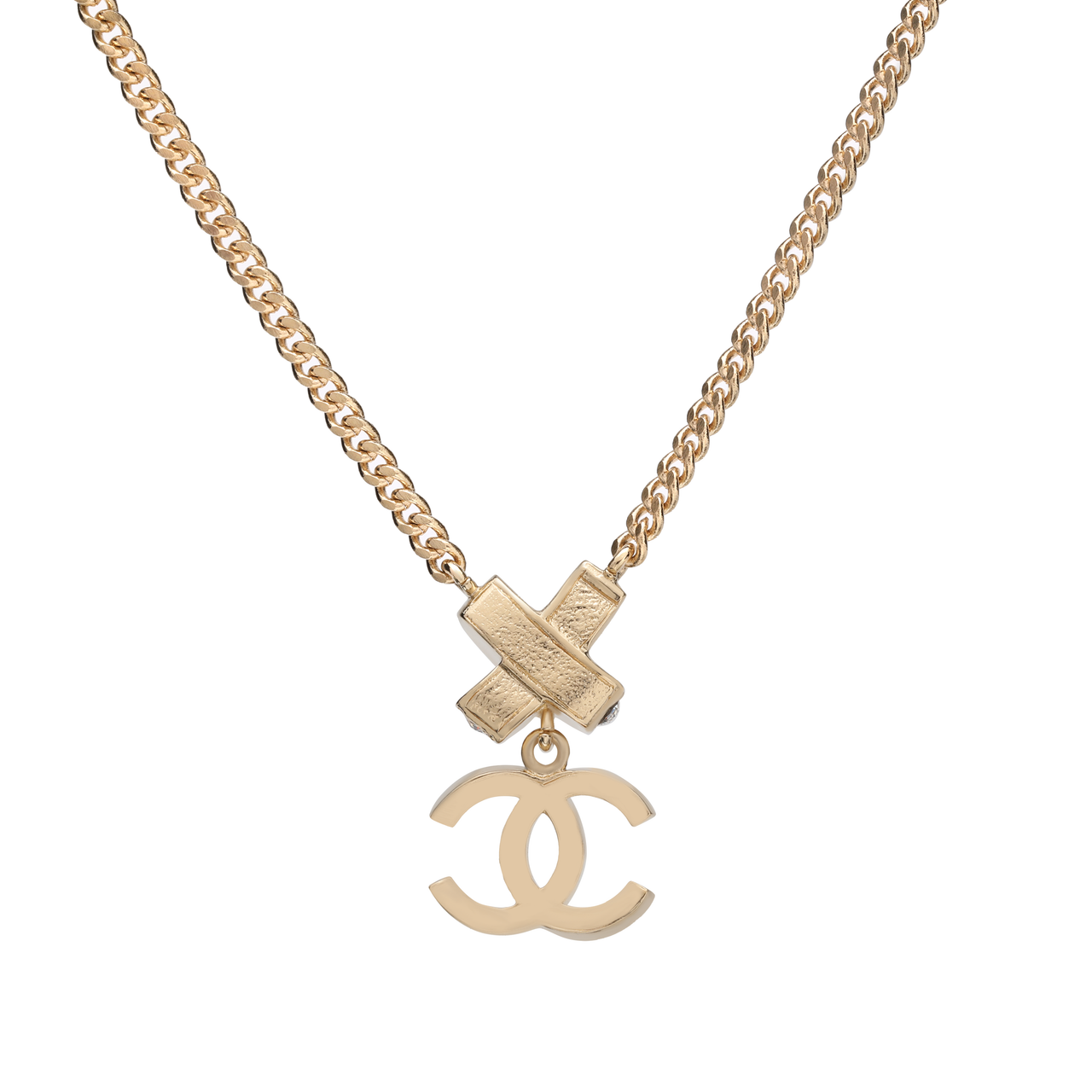 CHANEL Metal Necklaces Women's Gold