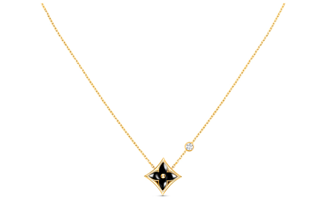 LOUIS VUITTON Color Blossom Bb Star Pendant Yellow Gold Onyx And Diamond