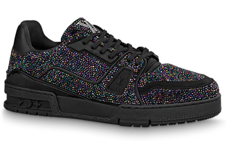 LOUIS VUITTON LV Trainer Black Crystals