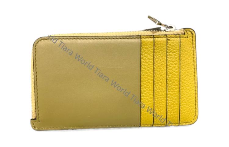 LOEWE Cow Leather Card Holder, Wallet Regular Men's Ochre/Olive
