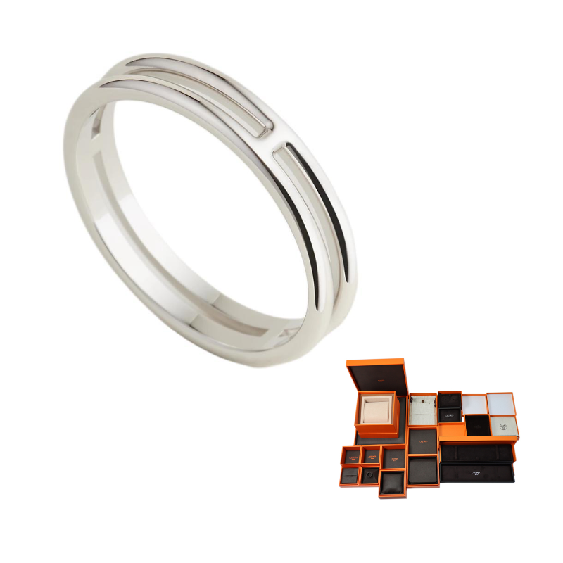 HERMES White Gold Rings Unisex White Gold