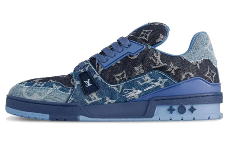 LOUIS VUITTON Trainer Low Top Skateboard Shoes Unisex Blue