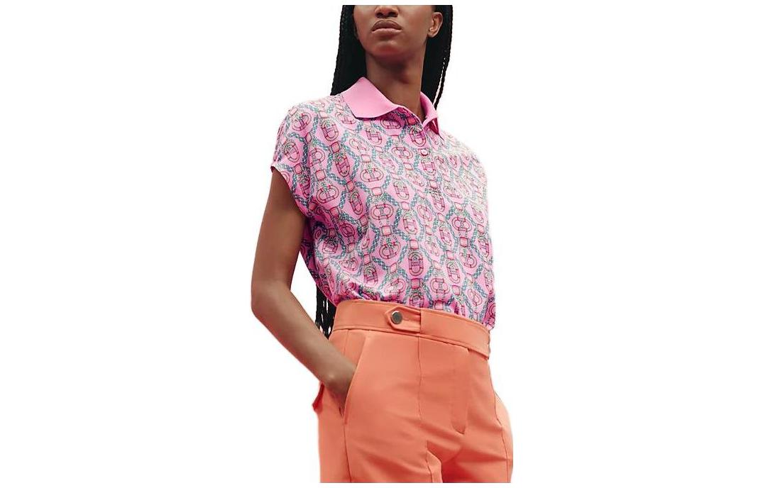 HERMES Polo Shirts Women's Pink