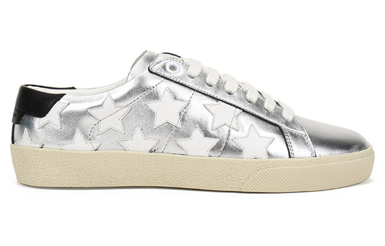 SAINT LAURENT Low Top Casual Skateboard Shoes Women's Silver