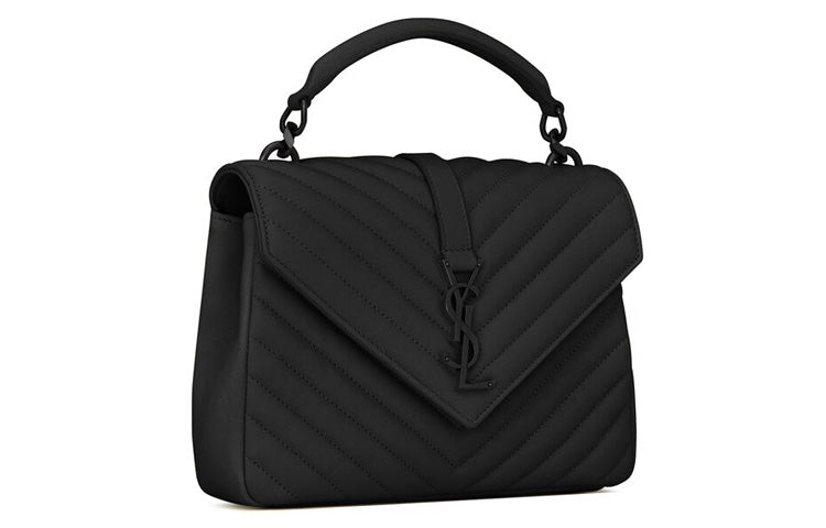 SAINT LAURENT Sheepskin Handbag, Shoulder Bag, Crossbody Bag Medium Size Women's Black