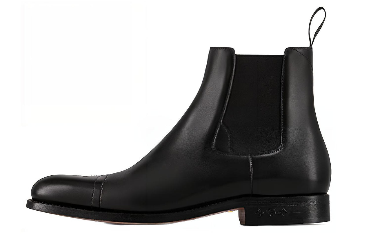 LOUIS VUITTON Varenne Short Chelsea Boots Men's Black