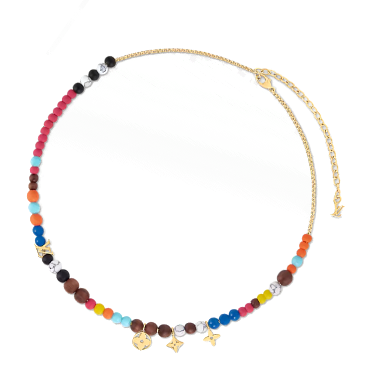 LOUIS VUITTON Metal, Brass, Wooden, Resin Necklaces Unisex Multicolor