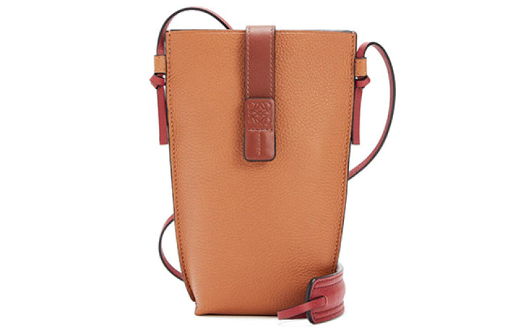 LOEWE Soft Grained Calfskin Shoulder Bag Women's Brown