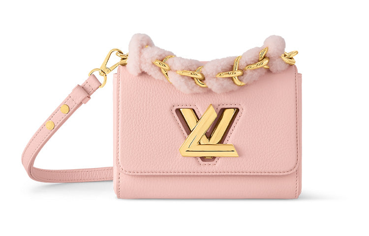 LOUIS VUITTON Twist Taurillon Leather Crossbody Bag Shoulder Bag Women's Light Pink