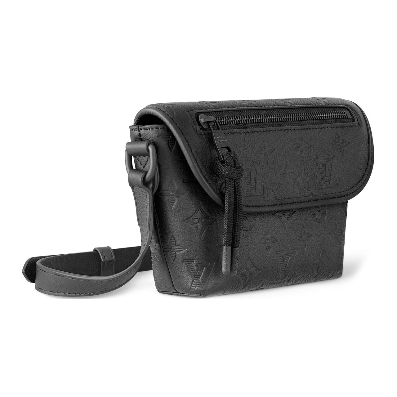LOUIS VUITTON Cow Leather Shoulder Bag Crossbody Bag Unisex Black