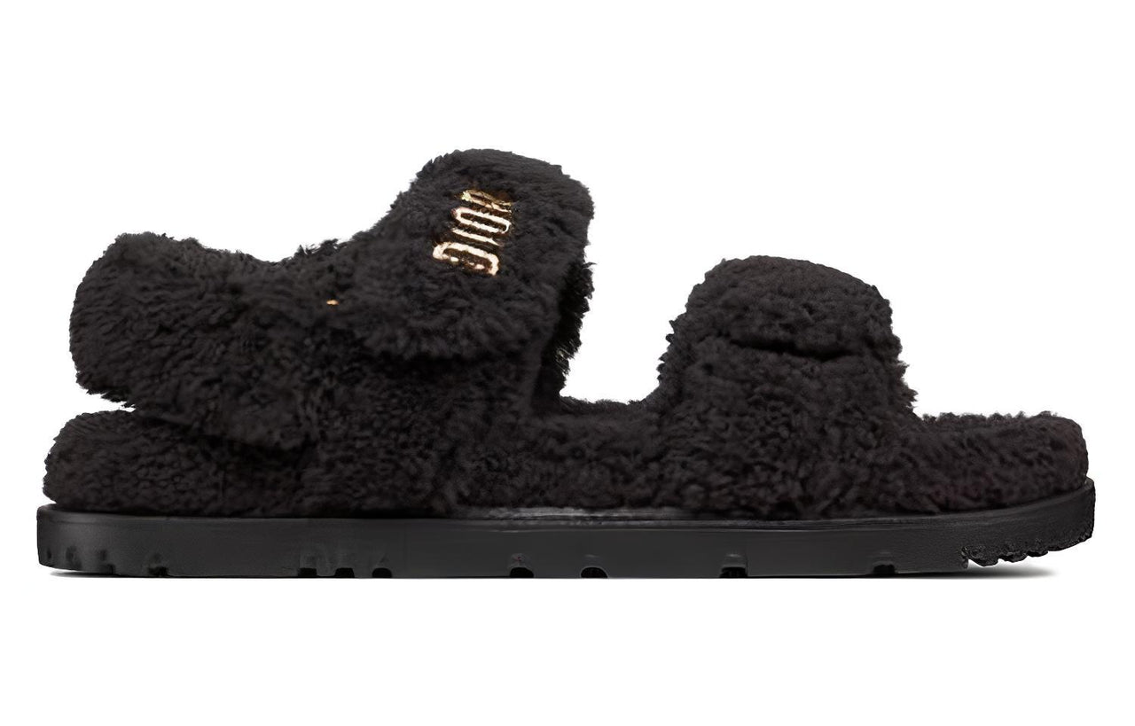 DIOR Women's DIORact Sandal 'Black Shearling'