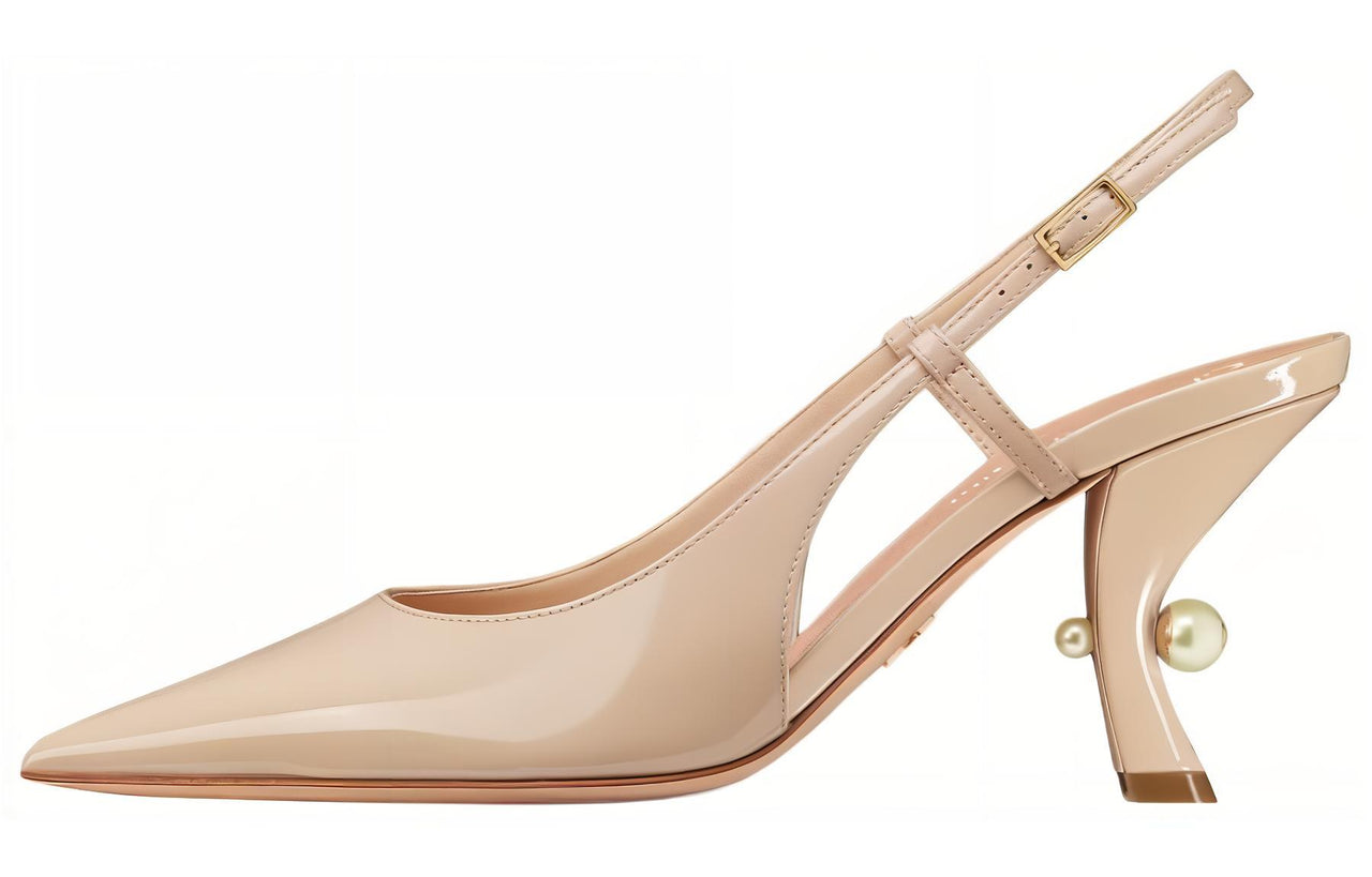 DIOR Tribales Slim Heel High Heels 8cm Women's Light Pink